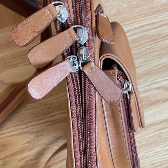 Tan Leather Backpack - Women’s Everyday Backpack Purse - Picture 3 of 8